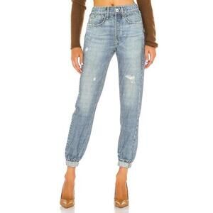 Rag & bone jeans pants xs glass hill jogger miramar faux denim minimalist